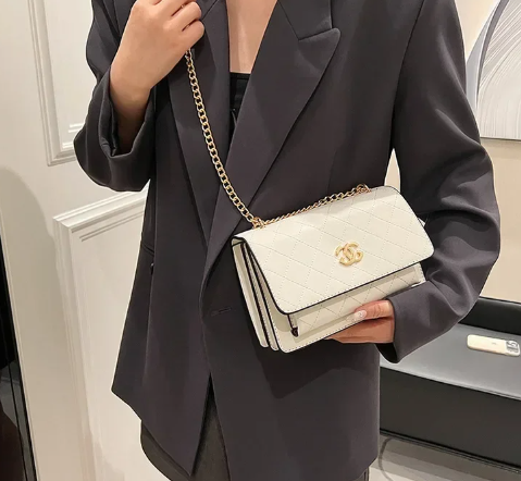 Trendy Rhombus Pattern Chain Strap High Stylish Messenger Durable Bag Mssza