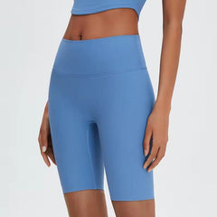 Trendy Ribbed High Waisted Cycling Sports Shorts Mssza