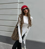 Trendy Ruffled Patchwork Pullover Knit Slim T-shirt Mssza
