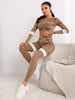 Trendy Seamless Fitness Long Sleeve Cropped Top high Waist Trousers Yoga Suit Mssza