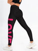 Trendy Seamless Letter Printed Ankle-Length Yoga Leggings Mssza