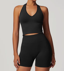 Trendy Seamless Neck Sports High Support Gym Yoga Top Mssza