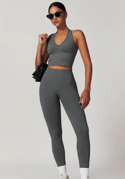 Trendy Seamless Neck Sports High Support Gym Yoga Top Mssza