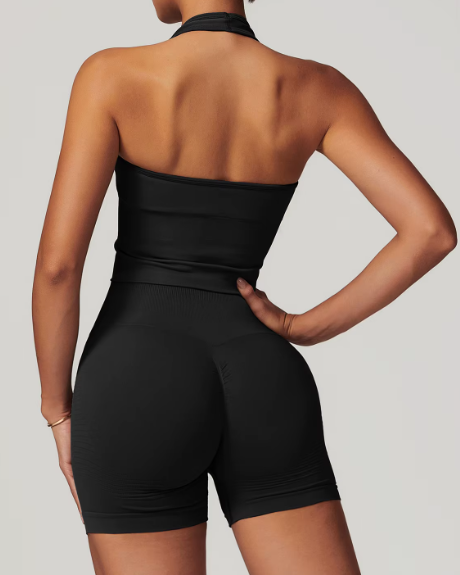 Trendy Seamless Neck Sports High Support Gym Yoga Top Mssza