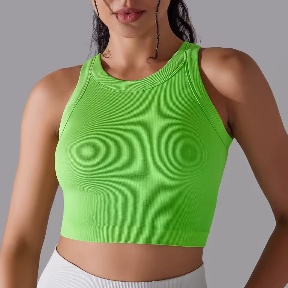 Trendy Seamless Shockproof Vest High Elastic Sports Bra Mssza