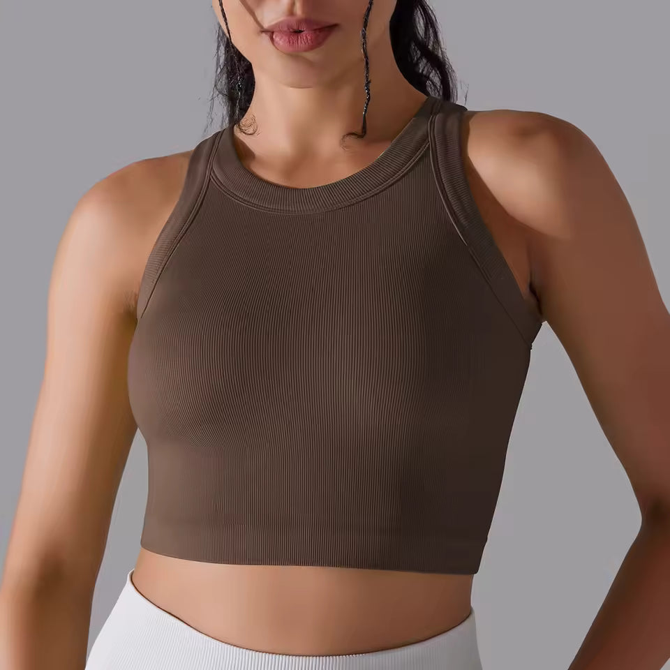 Trendy Seamless Shockproof Vest High Elastic Sports Bra Mssza