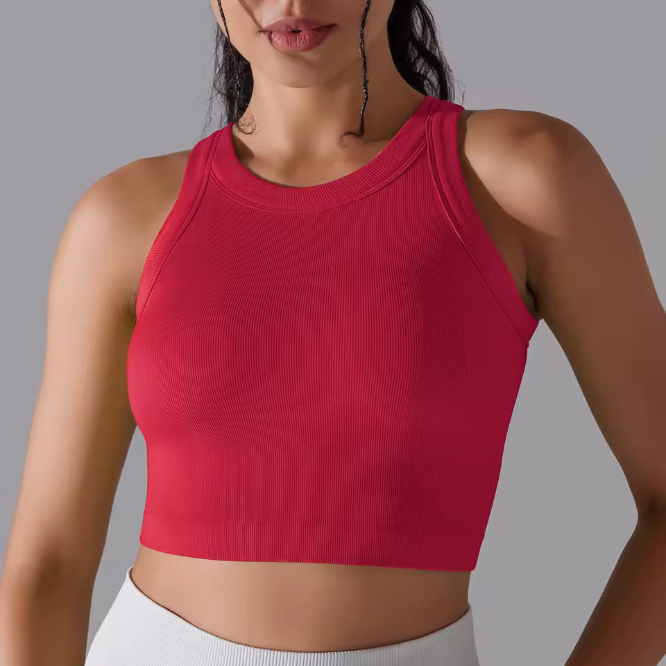 Trendy Seamless Shockproof Vest High Elastic Sports Bra Mssza