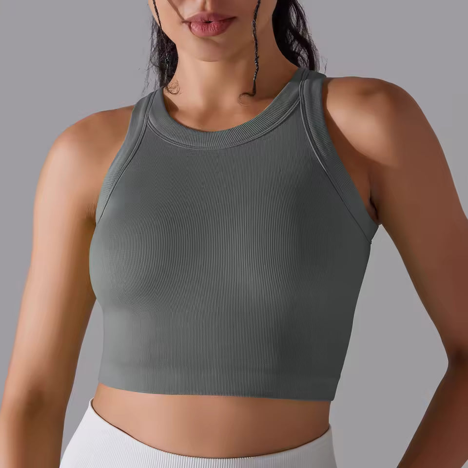 Trendy Seamless Shockproof Vest High Elastic Sports Bra Mssza