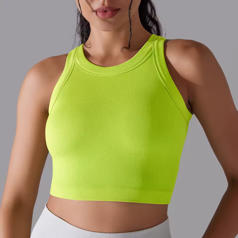 Trendy Seamless Shockproof Vest High Elastic Sports Bra Mssza