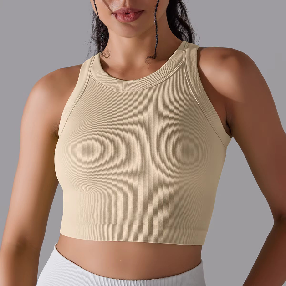 Trendy Seamless Shockproof Vest High Elastic Sports Bra Mssza
