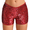 Trendy Shiny Sequins Nightclub Pole Dancing Low Rise Stretchy Shorts Mssza