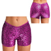 Trendy Shiny Sequins Nightclub Pole Dancing Low Rise Stretchy Shorts Mssza