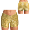 Trendy Shiny Sequins Nightclub Pole Dancing Low Rise Stretchy Shorts Mssza