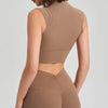 Trendy Shockproof High Impact Breathable Gym Crop Top Mssza