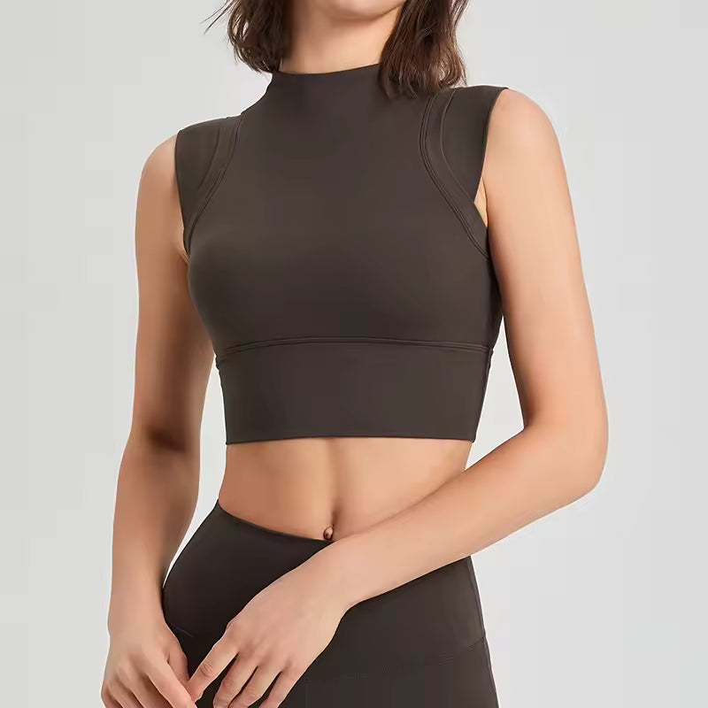 Trendy Shockproof High Impact Breathable Gym Crop Top Mssza