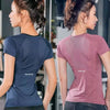 Trendy Short Sleeve Slit Pockets Sports T-Shirt Yoga Wear Mssza