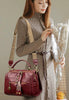 Trendy Soft New Multifunction High Quality Leather Solid Color Handbag Mssza