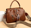 Trendy Soft New Multifunction High Quality Leather Solid Color Handbag Mssza