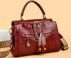 Trendy Soft New Multifunction High Quality Leather Solid Color Handbag Mssza