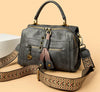 Trendy Soft New Multifunction High Quality Leather Solid Color Handbag Mssza