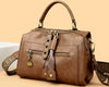 Trendy Soft New Multifunction High Quality Leather Solid Color Handbag Mssza
