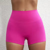 Trendy Soft Pop Solid Color High Waist Gym Yoga Short Mssza