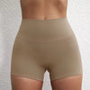 Trendy Soft Pop Solid Color High Waist Gym Yoga Short Mssza