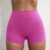 Trendy Soft Pop Solid Color High Waist Gym Yoga Short Mssza