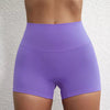 Trendy Soft Pop Solid Color High Waist Gym Yoga Short Mssza