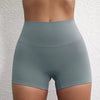 Trendy Soft Pop Solid Color High Waist Gym Yoga Short Mssza