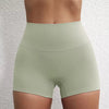 Trendy Soft Pop Solid Color High Waist Gym Yoga Short Mssza