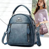 Trendy Solid Multi-pocket Retractable Travel Leather Backpacks Mssza