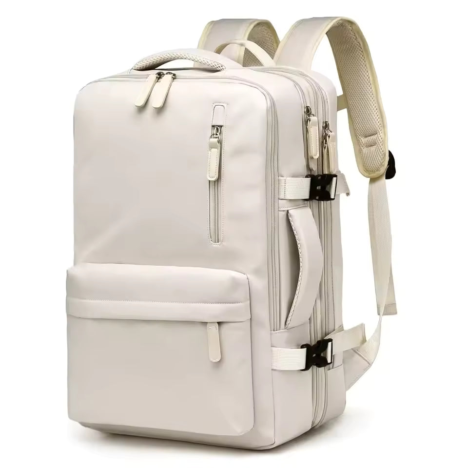 Trendy Solid Zipper Cabin Hand Luggage Aeroplane Travel School Backpack Mssza