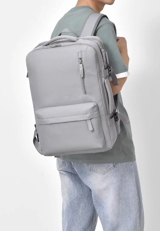Trendy Solid Zipper Cabin Hand Luggage Aeroplane Travel School Backpack Mssza