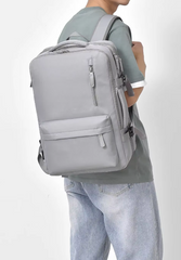 Trendy Solid Zipper Cabin Hand Luggage Aeroplane Travel School Backpack Mssza