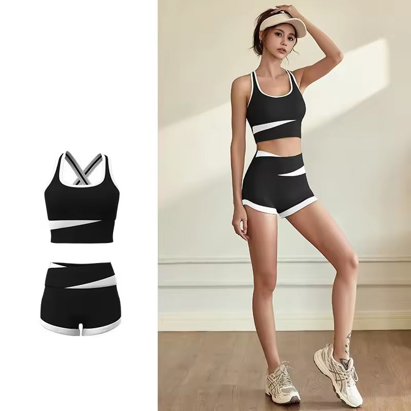 Trendy Sports Short Skirt And Top Thin Yoga 2 Piece Sets Mssza