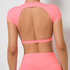 Trendy Sportswear Backless Yoga Clothing Chest Pads Sport Crop Tops Mssza