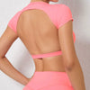 Trendy Sportswear Backless Yoga Clothing Chest Pads Sport Crop Tops Mssza