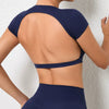 Trendy Sportswear Backless Yoga Clothing Chest Pads Sport Crop Tops Mssza