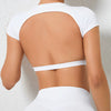 Trendy Sportswear Backless Yoga Clothing Chest Pads Sport Crop Tops Mssza