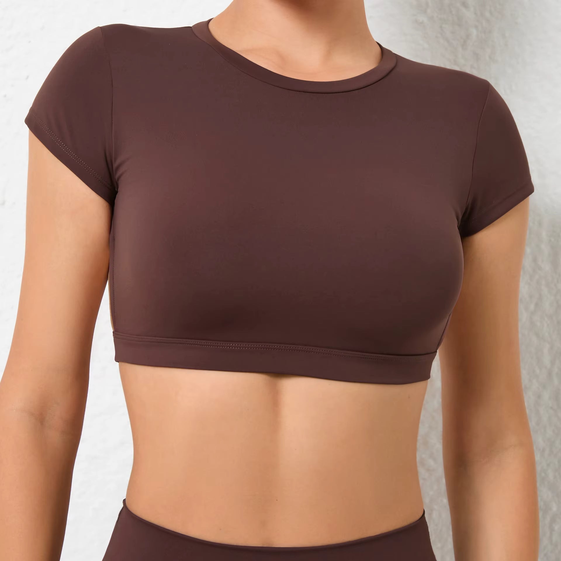 Trendy Sportswear Backless Yoga Clothing Chest Pads Sport Crop Tops Mssza
