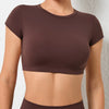 Trendy Sportswear Backless Yoga Clothing Chest Pads Sport Crop Tops Mssza