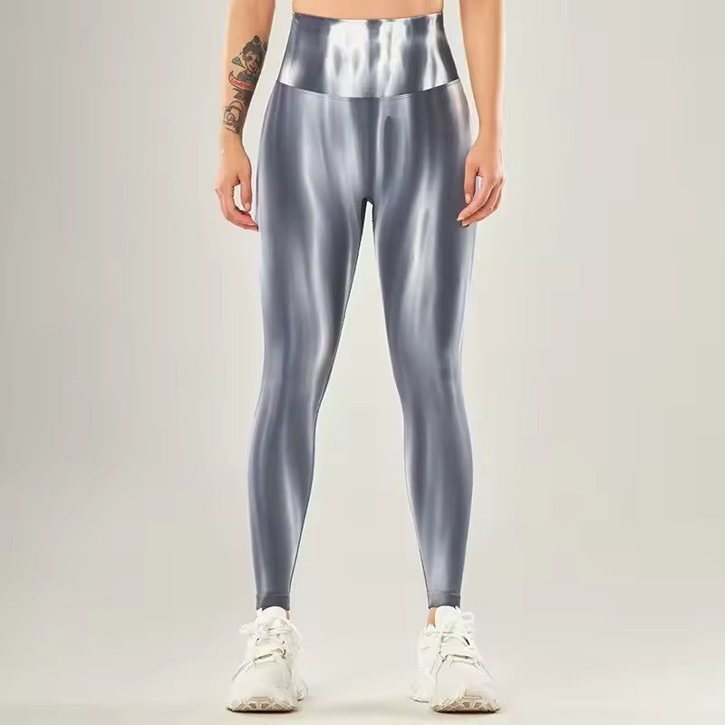 Trendy Tie Dye High Waist Yoga Workout Tights Gym Pants Mssza