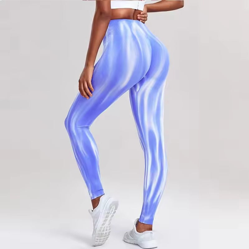 Trendy Tie Dye High Waist Yoga Workout Tights Gym Pants Mssza