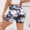 Trendy Tummy Control Printed High Waisted Biker Shorts Mssza