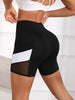 Trendy Tummy Tuck Exercise High Waisted Mesh Yoga Shorts with Pockets Mssza