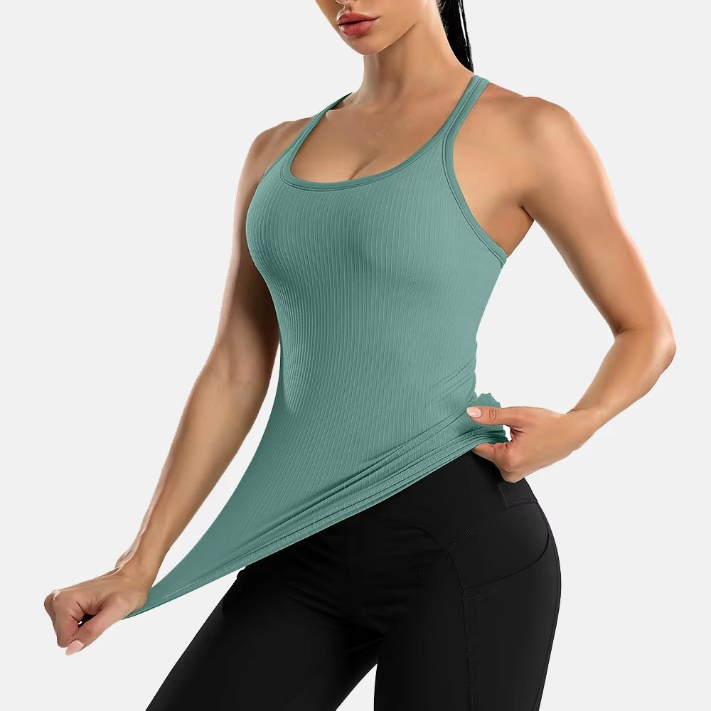 Trendy U-Neck Basic Breathable Camisole Sportswear Mssza