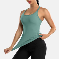 Trendy U-Neck Basic Breathable Camisole Sportswear Mssza