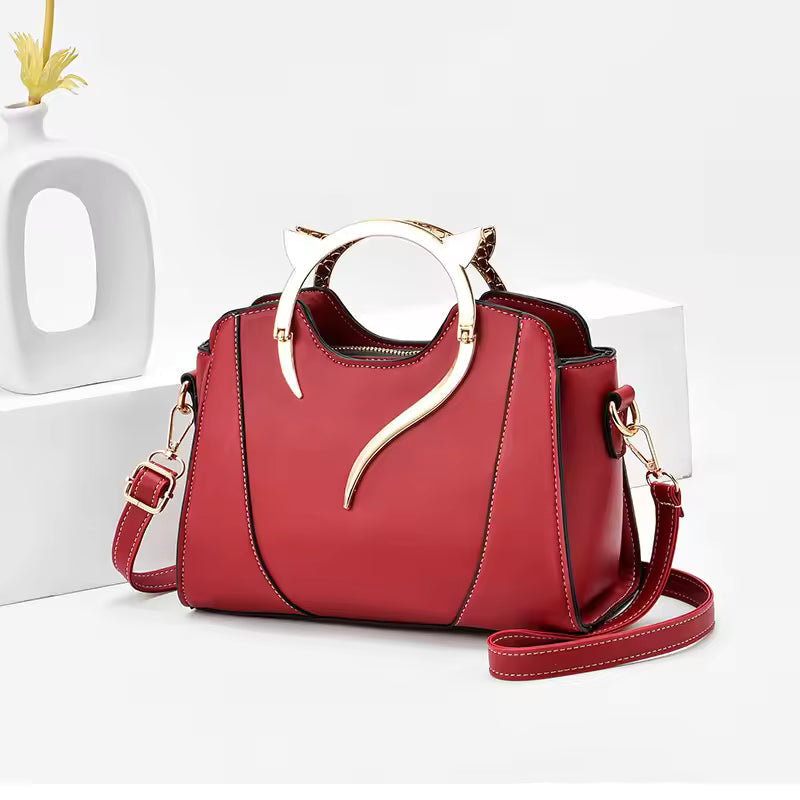 Trendy Underarm Square Satchel Small Chain Purse Leather Shoulder Crossbody Bag Mssza