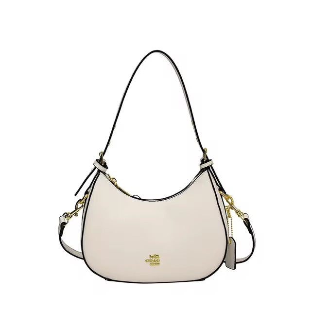 Elegant Solid splicing Versatile Leisure Leather Horizontal square Simple Shoulder Bag Mssza